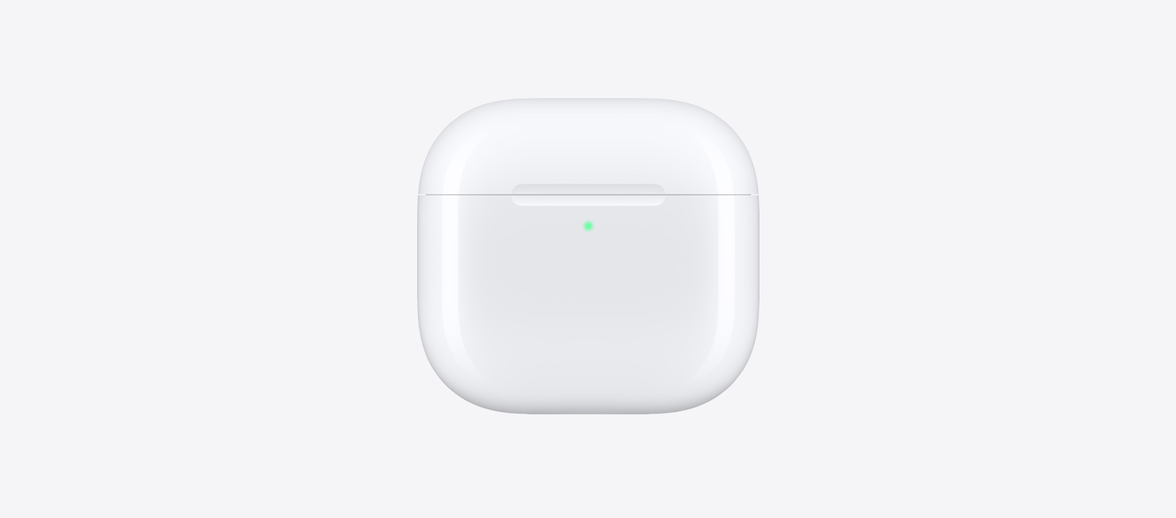 Hvidt, trådløst opladningsetui til AirPods 5 