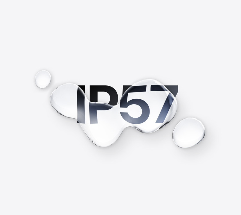 Vandboble med teksten: IP57