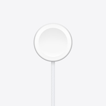 Magnetisk Apple Watch-hurtigoplader, cirkelformet med et fastgjort vævet kabel