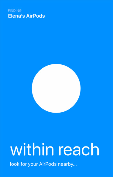 Søgegrafikken med Find viser, hvor en enhed befinder sig.