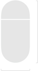 Abbildung des AirPods 5 Ladecase, die die Höhe von 46,2 mm und die Tiefe von 21,2 mm zeigt.