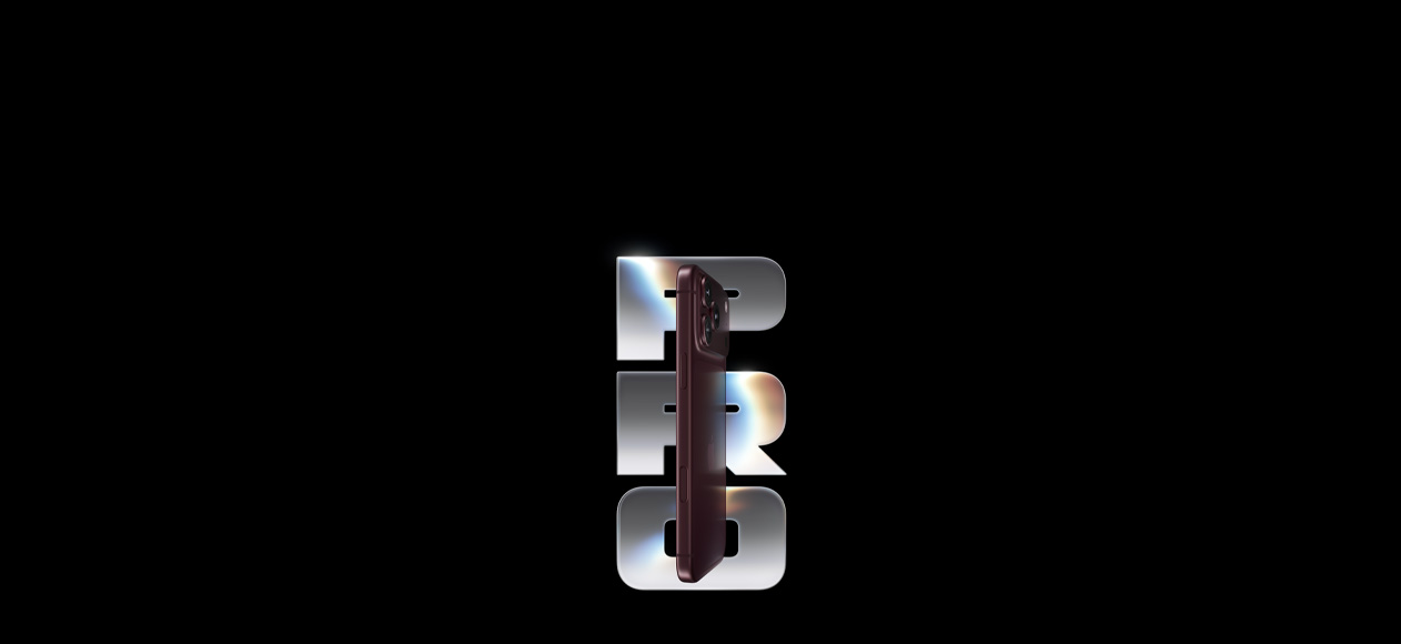 iPhone 18 Pro, color borgoña (rojo oscuro), parte posterior, sistema de cámaras Pro Fusion en la parte superior, logo de Apple en el centro, parte lateral, botón lateral, Control de la Cámara, la palabra Pro escrita en letras grandes color plata con un efecto de neón brillante en tonos azules y rosas